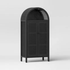 Woven Arched Wood Cabinet - Threshold™ -Decor Home GUEST 71d7b8e7 0b8a 4c88 af3c ece9ad48100b