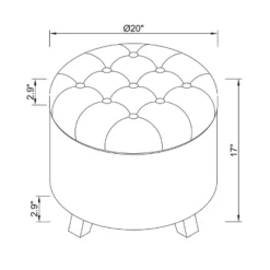 Tufted Round Storage Ottoman - Threshold -Decor Home GUEST 77709614 17c9 4d77 a778 ff7c6a2478bf