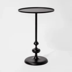 Londonberry Turned Metal Accent Table Black - Threshold -Decor Home GUEST 78009dd0 dddf 4ac6 a4fc d2665f9d9972