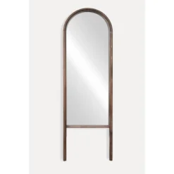 20" X 65" Wood Arched Floor Mirror Walnut - Threshold™ Designed With Studio McGee -Decor Home GUEST 7b6f268e bf4b 41bf af86 ea0fb6ed08c9