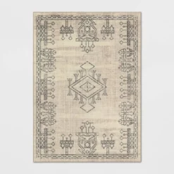 Hancock Distressed Center Motif Rug Beige - Threshold™ -Decor Home GUEST 83a3285f 266c 4fe0 977c ecd0bb0848d3