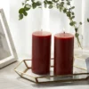2pk Pillars Warm Cider & Cinnamon Red - Threshold™ -Decor Home GUEST 88dc92a0 d86a 4bb1 88a9 9a531c06cc3e