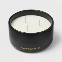 15oz Ceramic Jar 3-Wick Black Label Ginger Black Tea Candle - Threshold™ 6 15oz Ceramic Jar 3-Wick Black Label Ginger Black Tea Candle - Threshold™ -Decor Home GUEST 8aa46bc1 b5c1 4666 9cd0 648068b576e1
