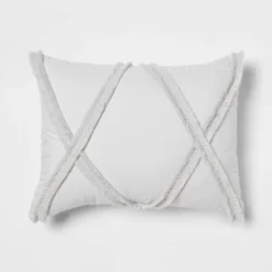 4pc Clipped Stripe Poms Comforter Bedding Set - Threshold™ -Decor Home GUEST 8d139982 3828 47ac 895d 4255d7a3549e