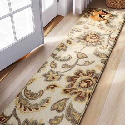 2'x7' Runner Floral Paisley Rug Beige - Threshold™ 4 2'x7' Runner Floral Paisley Rug Beige - Threshold™ - Image 2