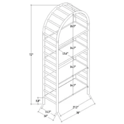 72" Holladay Curved Wooden Bookcase - Threshold™ Designed With Studio McGee -Decor Home GUEST 907a020b f8bd 48ff ad78 2332a2c16f0a