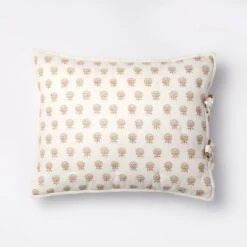 Lofty Cotton Slub Woodblock Print Floral Quilt Sham White/Mauve – Threshold™ Designed With Studio McGee -Decor Home GUEST 91bdf0cb 01ba 49fd a8d1 d1eea5909891