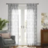 1pc 54"x84" Sheer Clipped Curtain Panel Radiant Gray - Threshold™