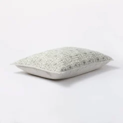 Decorative Border Cotton Slub Print Quilt Sham Light Teal Green – Threshold™ Designed With Studio McGee -Decor Home GUEST 964da982 81ac 41b5 9390 b0e49fe74e67