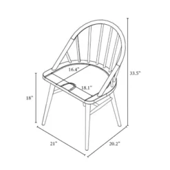 2pk Adwolf Rounded Spindle Dining Chairs Black - Threshold™ -Decor Home GUEST 9717f7b7 7377 4009 b5b2 b90142c847de