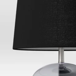 Smoked Glass Table Lamp Black (Includes LED Light Bulb) - Threshold™ -Decor Home GUEST 98601f77 85c9 4f8f 8da7 81ac1ada24e3