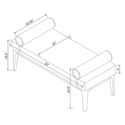 Randolph Bench With Bolster Pillows Linen - Threshold™ Designed With Studio McGee -Decor Home GUEST 9983e70b 7f9e 4bcf a332 1d6fe6933ce7