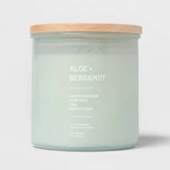 Glass Jar Aloe And Bergamot Candle Green - Threshold™ -Decor Home GUEST 9e0c4894 3c8b 4edb 8151 c9146810ec29