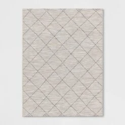 Mira Geometric Diamond Indoor/Outdoor Rug Cream - Threshold™ -Decor Home GUEST 9efef2e1 782b 477d a56d 2f1603a4d887