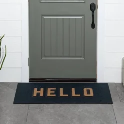1'7.5"x3'11" 'Hello' Doormat Black/Tan - Threshold™ 9 1'7.5"x3'11" 'Hello' Doormat Black/Tan - Threshold™ -Decor Home GUEST a27f9ca5 14a7 4fc2 8728 28e6d1b52f17