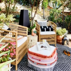 Mulberry 3pc Patio Chat Set - Natural - Threshold™ -Decor Home GUEST a2e21cfb 9a8a 4a42 ade9 0f769912e1b7