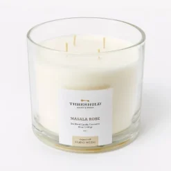 Clear Glass Masala Rose Candle White - Threshold™ Designed With Studio McGee -Decor Home GUEST a428fcef ae40 495d b3e2 43ba30c44f06