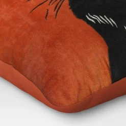 Fierce Cat Applique Cotton Velvet Square Halloween Throw Pillow - Threshold™ -Decor Home GUEST a42b8619 8be8 49c8 b26e d8937eea5670