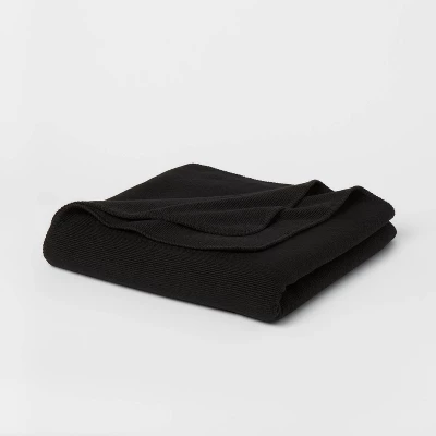 60"x80" Ribbed Faux Wool Bed Throw Blanket - Threshold™ 8 60"x80" Ribbed Faux Wool Bed Throw Blanket - Threshold™ - Image 6