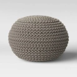Cloverly Chunky Knit Pouf - Threshold -Decor Home GUEST a61f3344 e136 4fa9 a039 22e9c3a9de7f