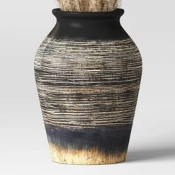 Grass Arrangement In Ceramic Pot Black - Threshold™ -Decor Home GUEST a8b7bc55 e7f2 41c9 ad42 4006f370c4b4