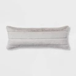 Oversized Oblong Faux Fur Channeled Decorative Throw Pillow - Threshold™ 12 Oversized Oblong Faux Fur Channeled Decorative Throw Pillow - Threshold™ -Decor Home GUEST a9d474d9 11b6 41b9 be8e 490d6258e0e7