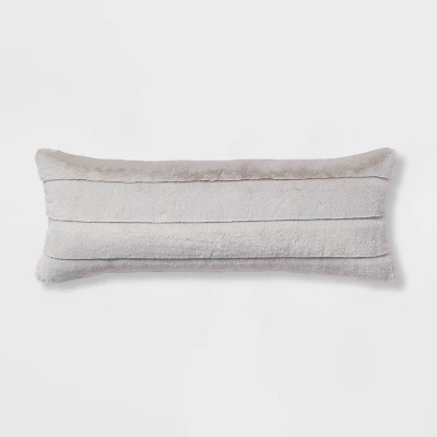 Oversized Oblong Faux Fur Channeled Decorative Throw Pillow - Threshold™ 7 Oversized Oblong Faux Fur Channeled Decorative Throw Pillow - Threshold™ - Image 5