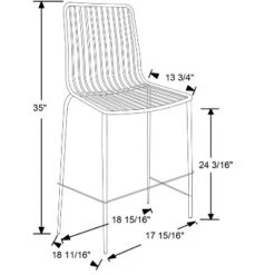 Set Of 2 Sodra Rounded Seat Wire Counter Height Barstool Black - Threshold™ -Decor Home GUEST aba0b7b0 e031 40e5 a117 6b6b5d67048f