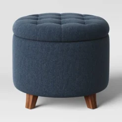 Tufted Round Storage Ottoman - Threshold -Decor Home GUEST ac3ff38e 3c31 442a 8cdd 27eb008a7b3d