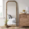 30" X 70" Oversize Leaner French Country Wood Mirror Natural - Threshold™ -Decor Home GUEST b0775dda a4ab 4c21 9c2e 75de44fc7b68