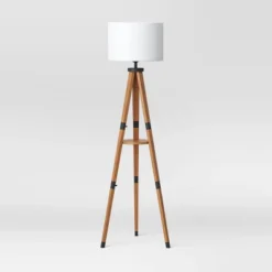 Tripod Floor Lamp With Shelf Brown Wood - Threshold™ -Decor Home GUEST b1b8ca20 55ea 4c4e bc34 1f4ca7a73cd2