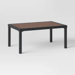 Bryant 2pc Faux Wood Patio Loveseat & Coffee Table - Gray/Natural - Threshold™ -Decor Home GUEST b1ce228e 4d90 41bf 8569 6b971c072569