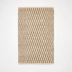Checkered Stripe Rug Brown - Threshold™ Designed With Studio McGee -Decor Home GUEST b2864ce6 6869 48dc 80bf 0c1c5704bc0f