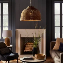 Large Seagrass Pendant Table Lamp Brown - Threshold™ Designed With Studio McGee -Decor Home GUEST b301a736 db0e 46ab acf9 4aabcab32954