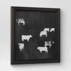 (Set Of 2) 12" X 12" Cow Collection II Framed Wall Canvases - Threshold™ -Decor Home GUEST b344498b 2140 4a52 b3be 29b42cd41f2d
