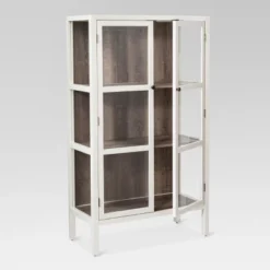 56.2" Hadley Library Cabinet With Glass Shell White - Threshold™ -Decor Home GUEST b3be3e09 a22b 4dd7 963c b3cc3e349a54