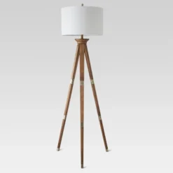 Oak Wood Tripod Floor Lamp Dark Brown - Threshold™ -Decor Home GUEST b5ab96e0 432f 4e8b 8afb fa38a8c1b3fe