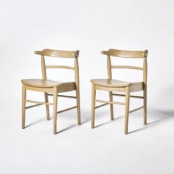 2pk Kaysville Curved Back Wood Dining Chair - Threshold™ Designed With Studio McGee -Decor Home GUEST b8859535 25d6 44f9 9ed4 882e7bed9037
