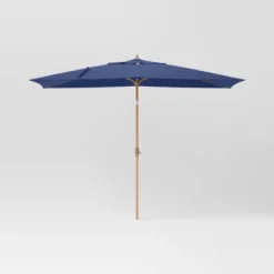 10'x6' Rectangular Market Patio Umbrella - Light Wood Pole - Threshold™ -Decor Home GUEST b8c26b10 00c5 4915 be62 3be6d312aa36
