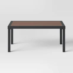 Bryant 2pc Faux Wood Patio Loveseat & Coffee Table - Gray/Natural - Threshold™ -Decor Home GUEST ba083347 617b 4dd4 8a16 a648e7fd009c