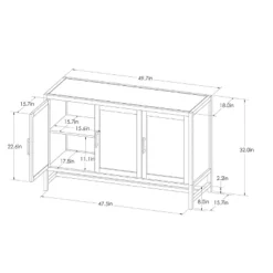Warwick 3 Door Accent TV Stand For TVs Up To 59" - Threshold™ -Decor Home GUEST ba5cd40d 7348 4de0 bac8 5ec1775d8cb4