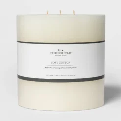 Pillar Candle Soft Cotton White - Threshold™ 12 Pillar Candle Soft Cotton White - Threshold™ -Decor Home GUEST ba85ccc0 51d2 49b1 b7fa 9591207f9ad8