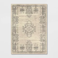 Hancock Distressed Center Motif Rug Beige - Threshold™ -Decor Home GUEST be876dc4 ac47 4320 bfe0 7a03c9caedf2