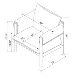 Arbon Wood Dowel Accent Chair With Cushion Arms - Threshold™ Designed With Studio McGee -Decor Home GUEST c429d501 6755 4c8a 864f afd6717b29db