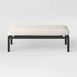 Ryegate 2pc 4' Mini Patio Daybed With Ottoman Weathered Teak - Threshold™ -Decor Home GUEST c54a025c 0c05 41ba a278 f43cfc523ab2