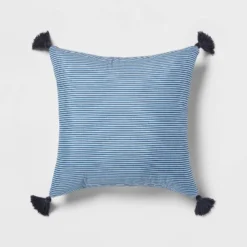 5pc Block Print With Border Comforter Bedding Set White/Blue - Threshold™ -Decor Home GUEST c694dc91 e0ad 45f3 8331 20bfeed2019f