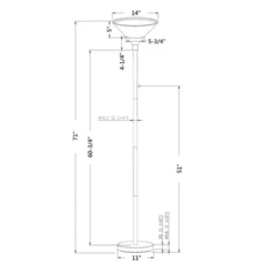 Torchiere Floor Lamp With Glass Shade - Threshold™ -Decor Home GUEST c7fec30d 8931 49bc 9a02 88a2579d0c38