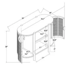 Portola Hills Caned Door Console With Shelves - Threshold™ Designed With Studio McGee -Decor Home GUEST ca010533 3434 4baa 9362 bdbf17be2193