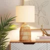 Rattan Diagonal Weave Table Lamp Tan - Opalhouse™