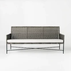 Wicker & Metal X Frame Patio Sofa - Gray - Threshold™ Designed With Studio McGee 11 Wicker & Metal X Frame Patio Sofa - Gray - Threshold™ Designed With Studio McGee -Decor Home GUEST cc70c42f 8a55 439d 94fa 2f1b97698daa